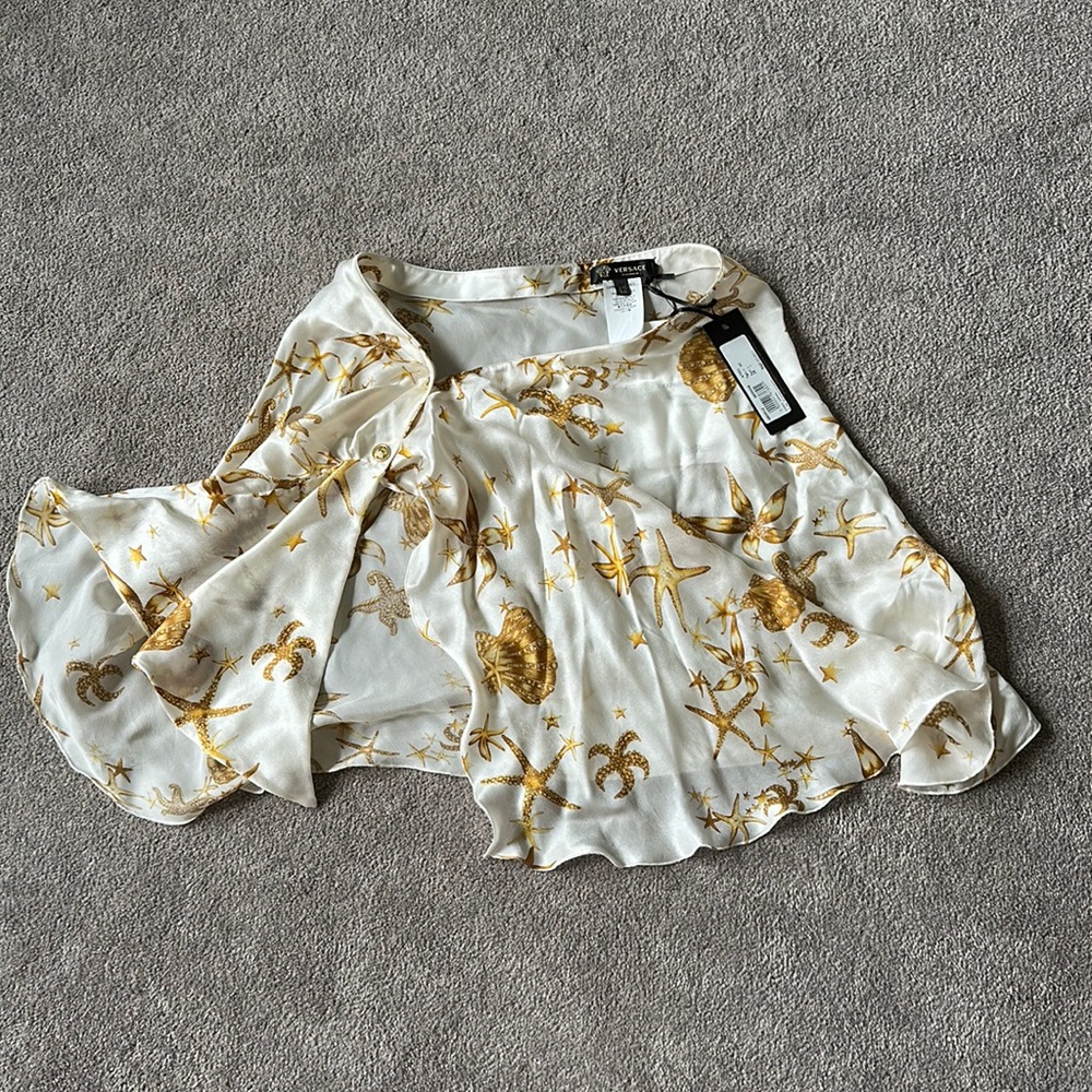 NWT Versace Silk Swim Cover Up